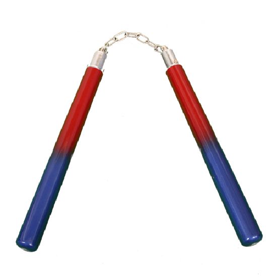 NR-046b: Graphite Nunchaku / BB: Red / Blue 14\"